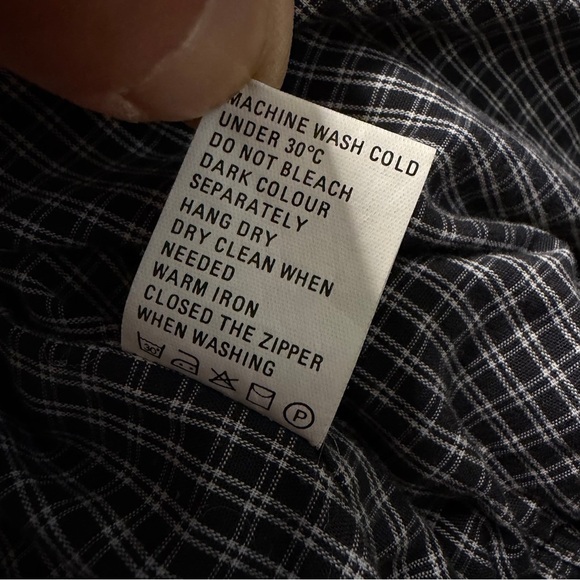 Vintage Valentino Jeans Cotton Bomber Full Zip Jacket Mens 44 Large Black Stripe - Picture 11 of 15